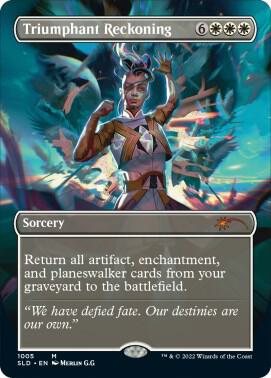 Triumphant Reckoning card from Secret Lair Drop Series