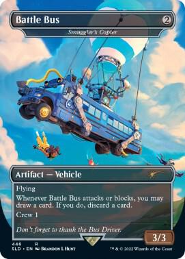 Battle Bus - Smuggler's Copter card from Secret Lair Drop Series