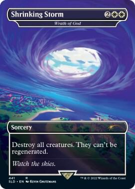 Shrinking Storm - Wrath of God card from Secret Lair Drop Series