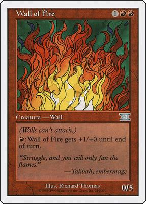Wall of Fire card from Classic Sixth Edition