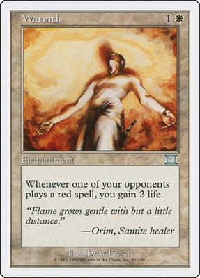 Warmth card from Classic Sixth Edition
