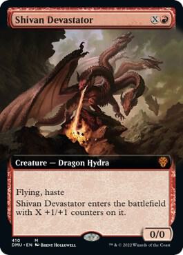 Shivan Devastator (Extended Art) card from Dominaria United