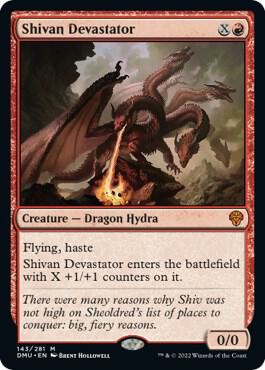 Shivan Devastator card from Dominaria United