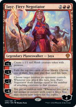 Jaya, Fiery Negotiator card from Dominaria United