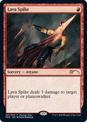 Lava Spike card from Pro Tour Promos