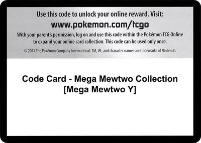 Code Card - Mega Mewtwo Collection [Mega Mewtwo Y] card from XY - BREAKthrough
