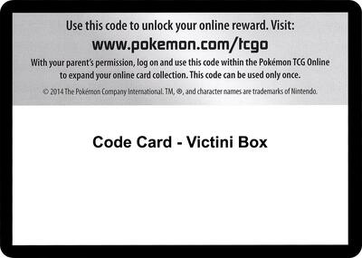 Code Card - Victini Box card from Black and White