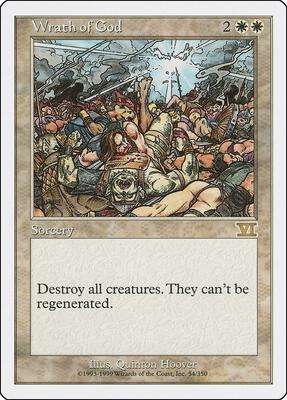 Wrath of God card from Classic Sixth Edition