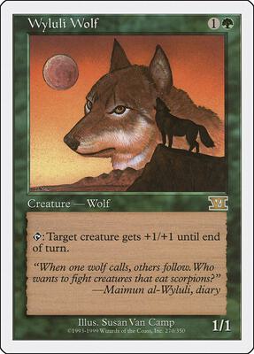 Wyluli Wolf card from Classic Sixth Edition