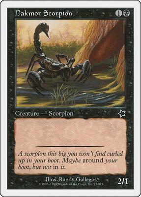Dakmor Scorpion card from Starter 1999