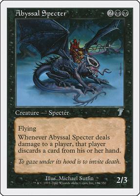 Abyssal Specter card from 7th Edition