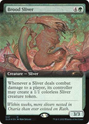 Brood Sliver (Extended Art) card from Secret Lair Drop Series