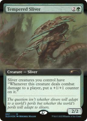 Tempered Sliver (Extended Art) card from Secret Lair Drop Series