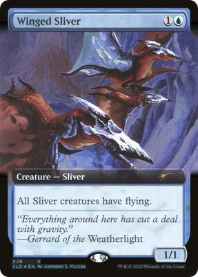 Winged Sliver (Extended Art) card from Secret Lair Drop Series