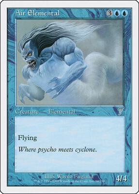 Air Elemental card from 7th Edition
