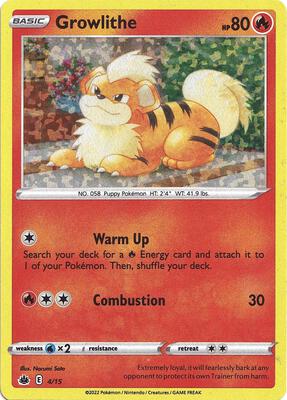 Growlithe - 4/15 card from McDonald's Promos 2022