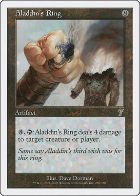 Aladdin's Ring card from 7th Edition