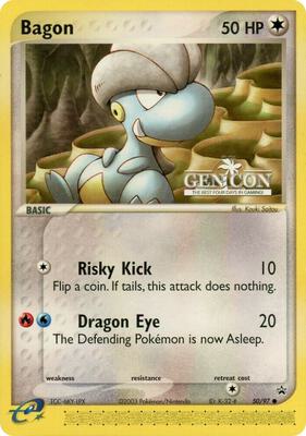 Bagon - 50/97 (Gen Con 2004 Promo) card from Nintendo Promos
