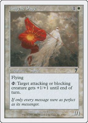 Angelic Page card from 7th Edition