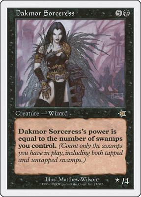 Dakmor Sorceress card from Starter 1999