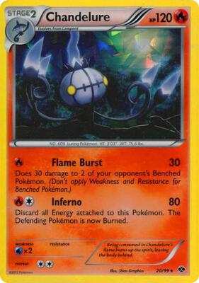 Chandelure - 20/99 (Cracked Ice Holo) card from Blister Exclusives