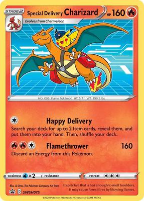 Special Delivery Charizard - SWSH075 card from SWSH: Sword & Shield Promo Cards