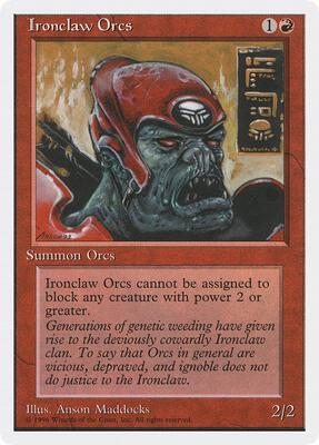 Ironclaw Orcs card from Introductory Two-Player Set