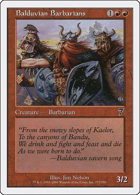 Balduvian Barbarians card from 7th Edition