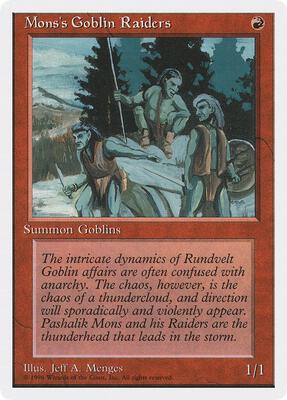 Mons's Goblin Raiders card from Introductory Two-Player Set