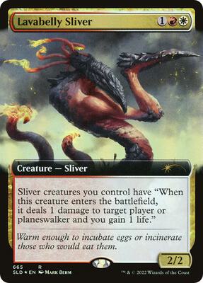 Lavabelly Sliver (Extended Art) card from Secret Lair Drop Series