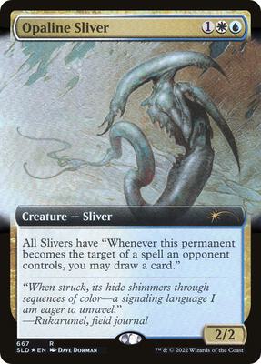 Opaline Sliver (Extended Art) card from Secret Lair Drop Series