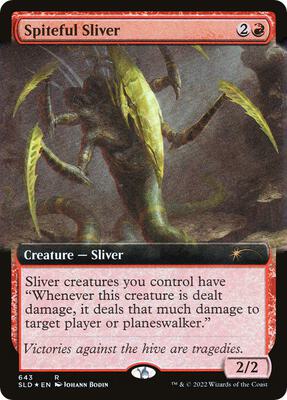Spiteful Sliver (Extended Art) card from Secret Lair Drop Series