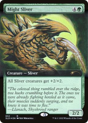 Might Sliver (Extended Art) card from Secret Lair Drop Series