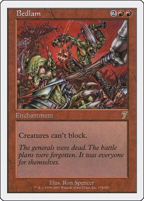 Bedlam card from 7th Edition