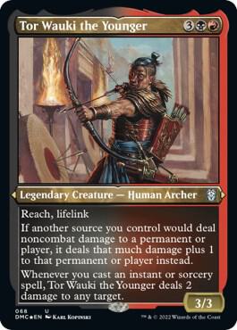 Tor Wauki the Younger (Foil Etched) card from Commander: Dominaria United