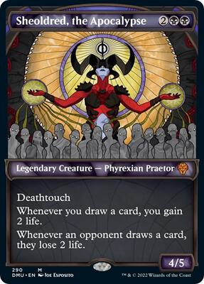 Sheoldred, the Apocalypse (Showcase) card from Dominaria United