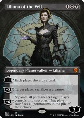 Liliana of the Veil (Borderless) card from Dominaria United