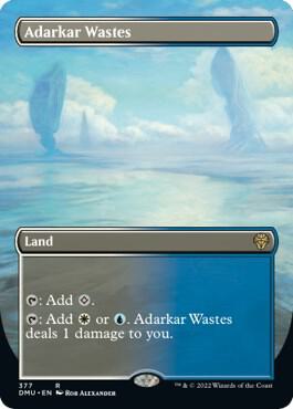Adarkar Wastes (Borderless) card from Dominaria United