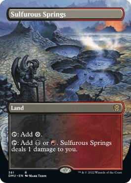 Sulfurous Springs (Borderless) card from Dominaria United