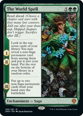 The World Spell card from Dominaria United