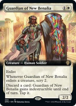 Guardian of New Benalia (Extended Art) card from Dominaria United