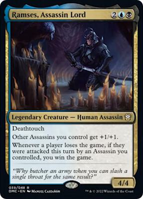 Ramses, Assassin Lord card from Commander: Dominaria United