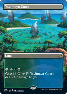 Yavimaya Coast (Borderless) card from Dominaria United