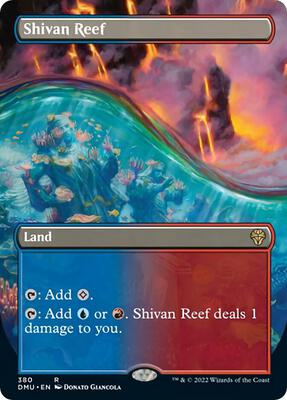 Shivan Reef (Borderless) card from Dominaria United