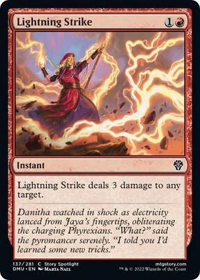 Lightning Strike card from Dominaria United