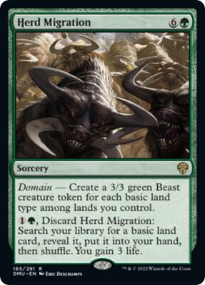 Herd Migration card from Dominaria United