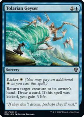 Tolarian Geyser card from Dominaria United