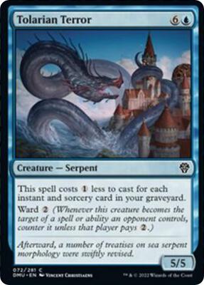 Tolarian Terror card from Dominaria United