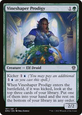 Vineshaper Prodigy card from Dominaria United