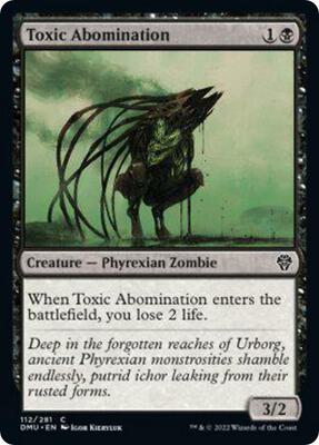 Toxic Abomination card from Dominaria United
